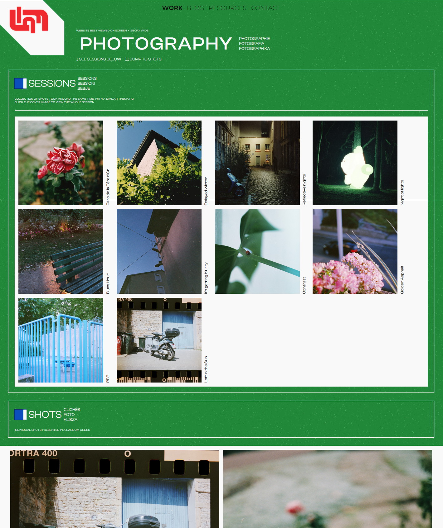 screenshot of the final web page