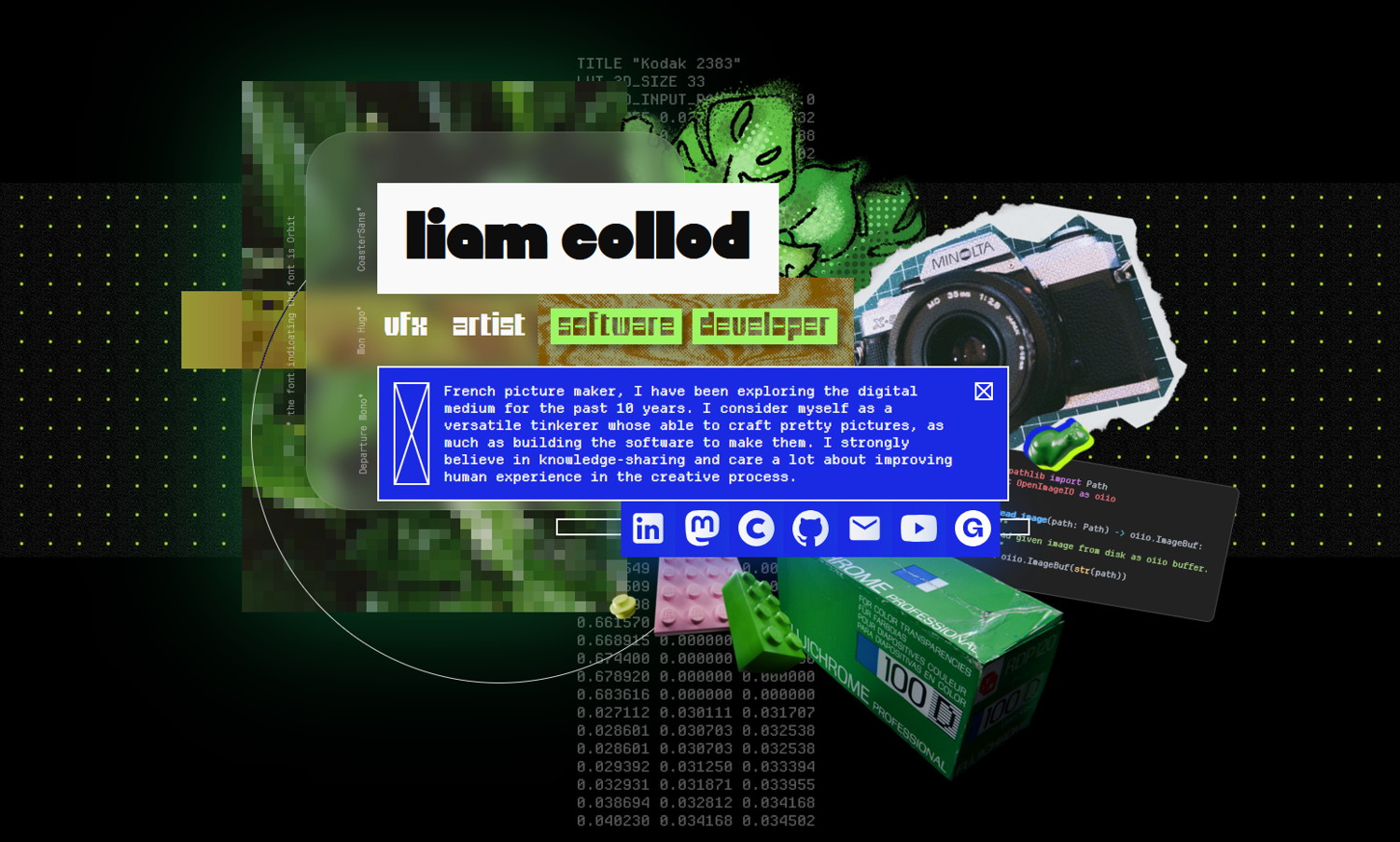 screenshot of the new index page