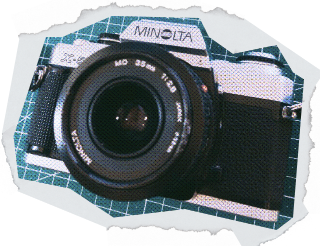 photo of a Minolta X500 camera