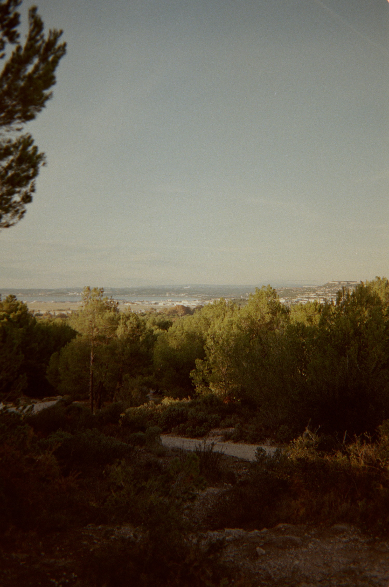 Enjoying the last moment of sun of the day. Made my way on top of a hill to get a nice view. The temperature is perfect for a month of November, everything feels so soft. If you pay attention enough you can notice a plane laniding far-away, on the nearby aeroport.