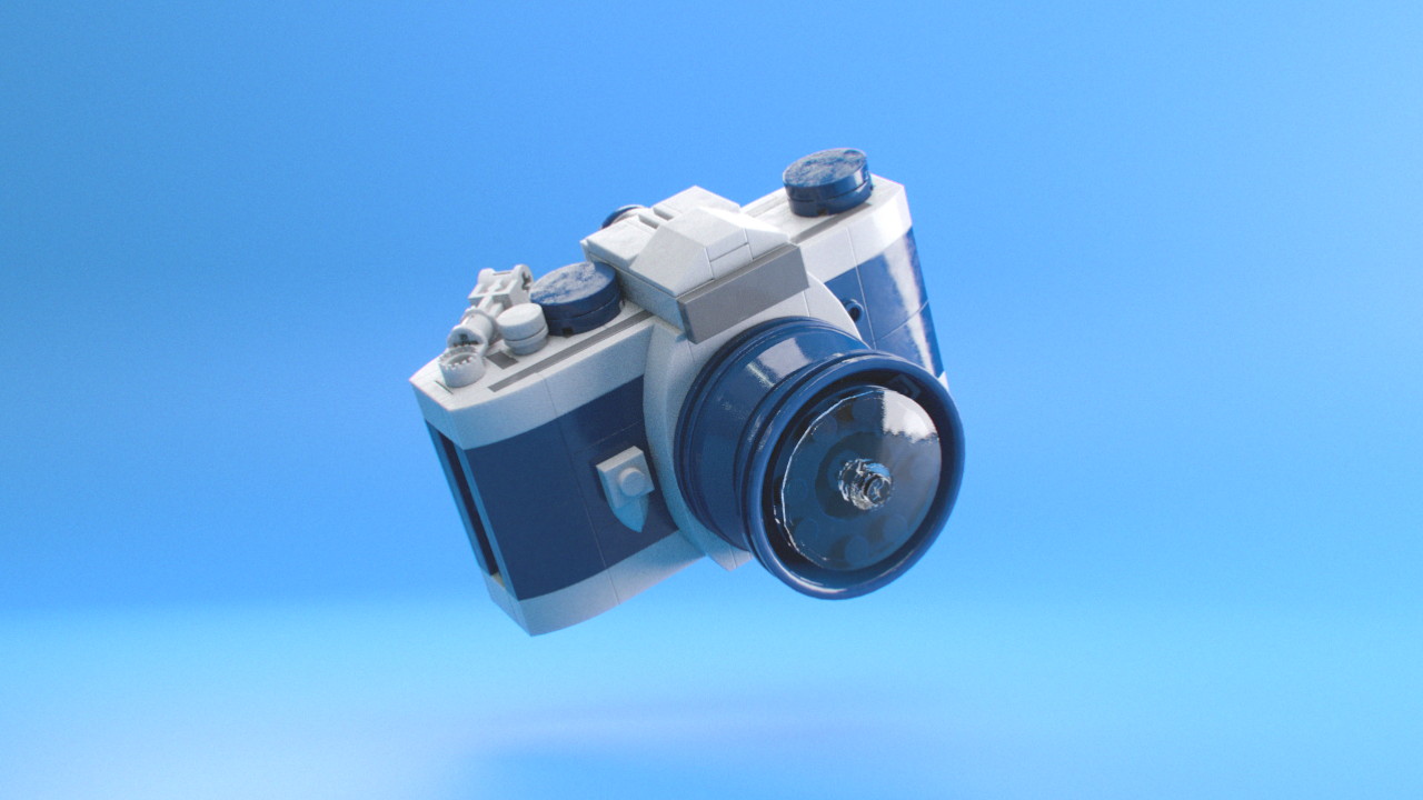 A camera model as lego that could fit in your hand. A very compact and smooth design.