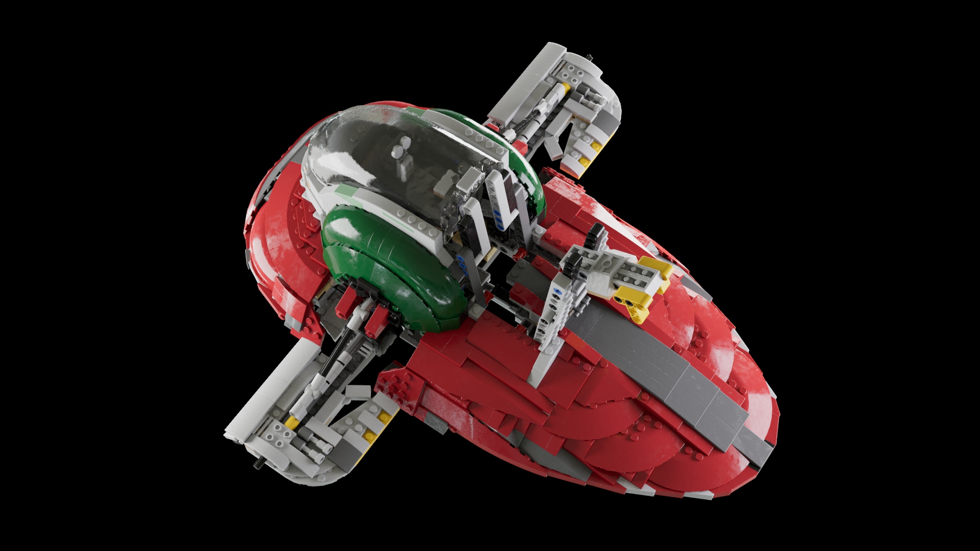 A work in progress of the SlaveI lego model, viewed from the top and where the tube section is not yet built.